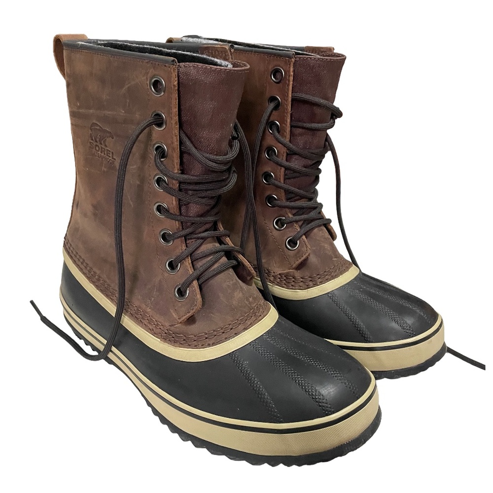 SOREL 1964 Winter snow boots waterproof leather rubber boots mens boots size 9.5